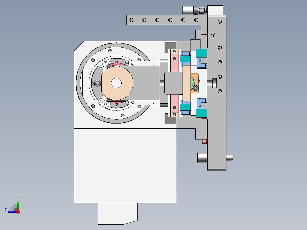 机床凸轮轴夹具右视图