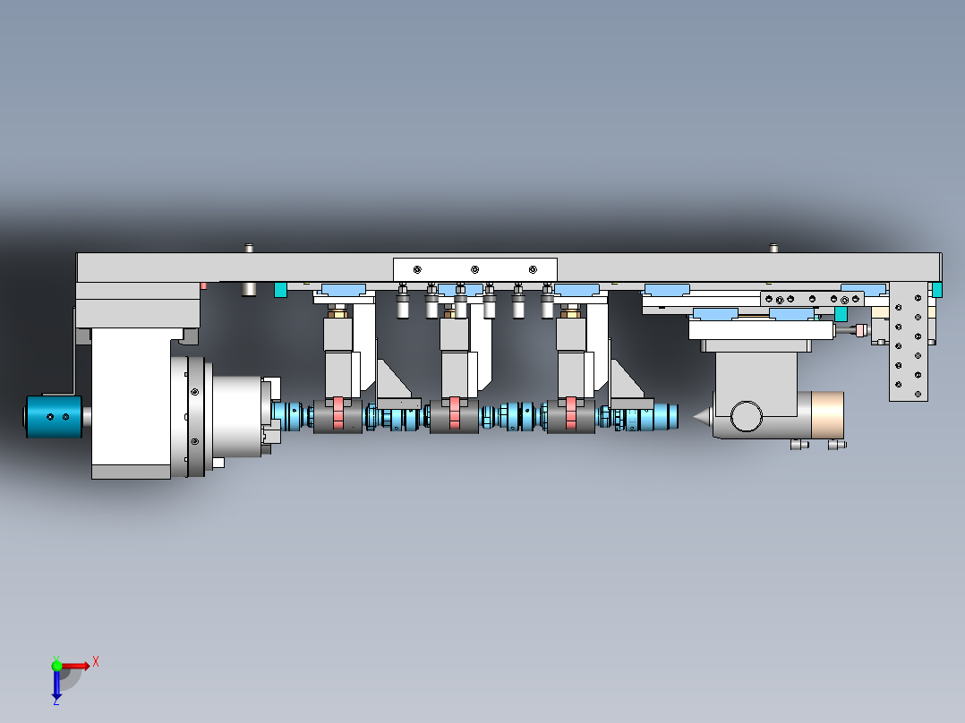 机床凸轮轴夹具俯视图