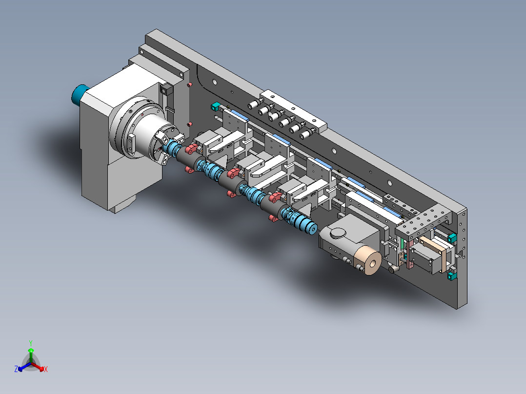 机床凸轮轴夹具正等轴测图