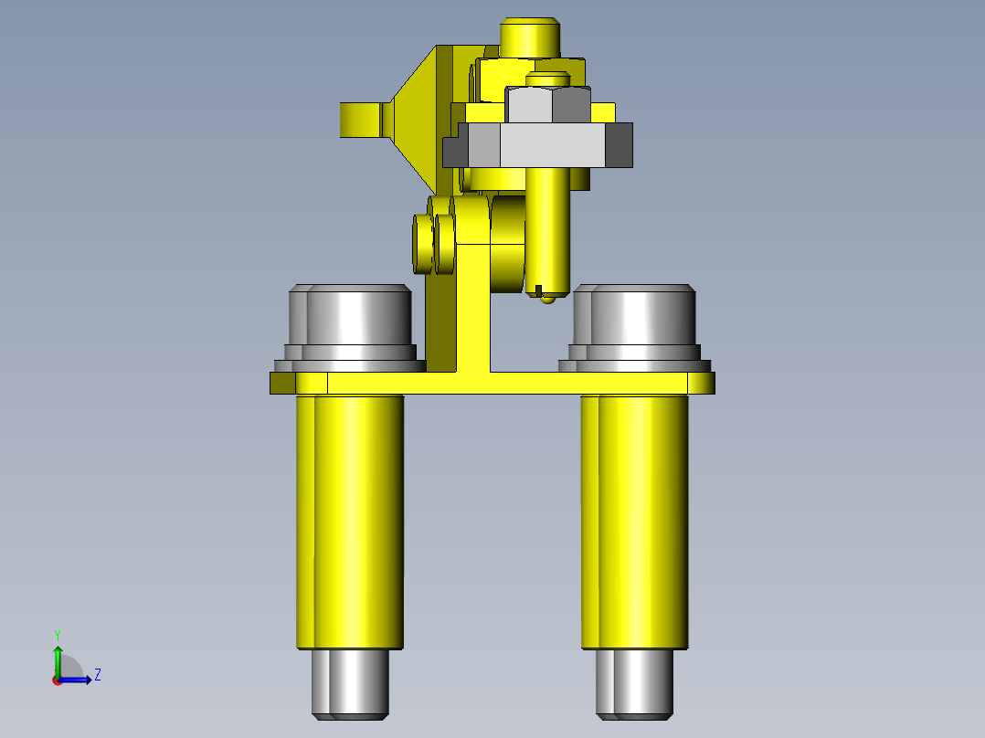 工件的定位与夹紧右视图