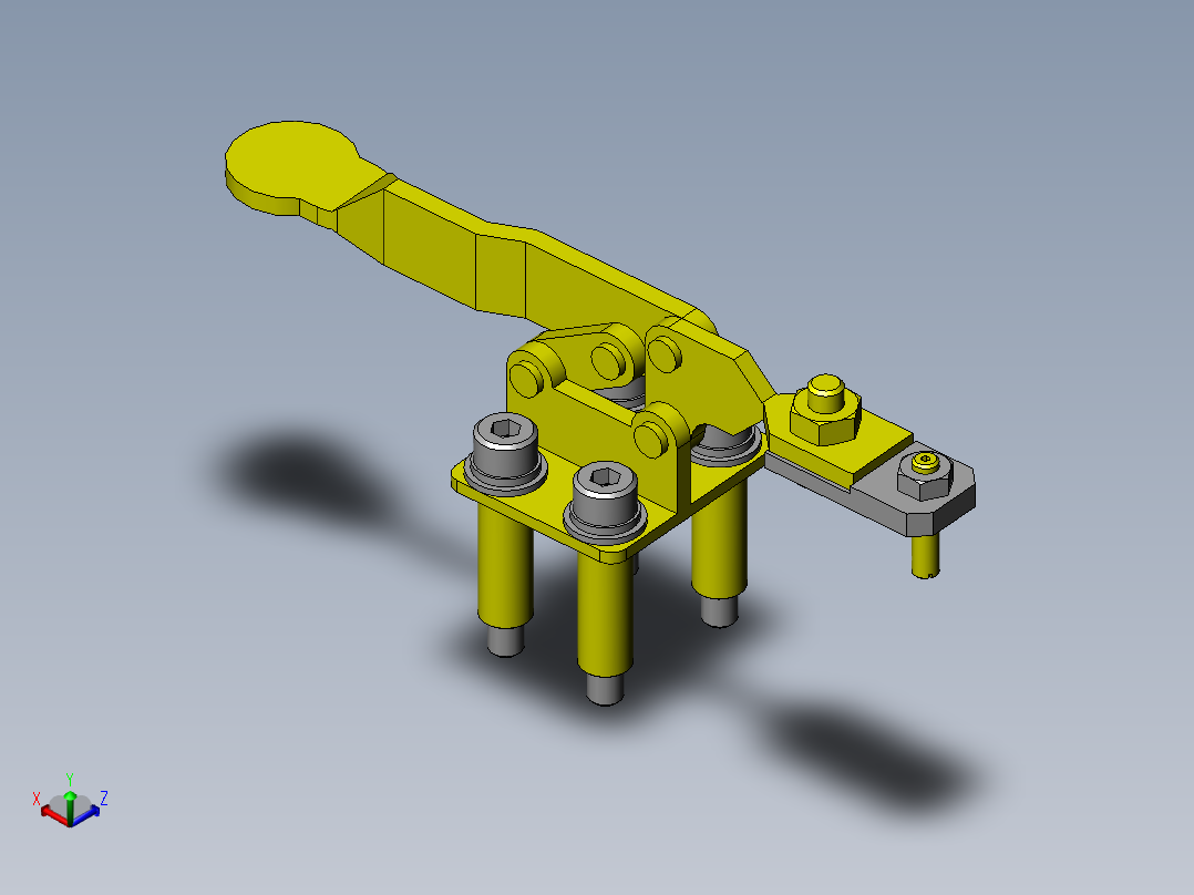 工件的定位与夹紧正等轴测图