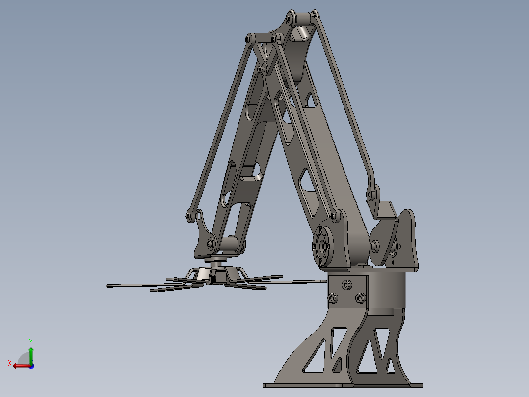 码垛机械臂 3D模型后视图