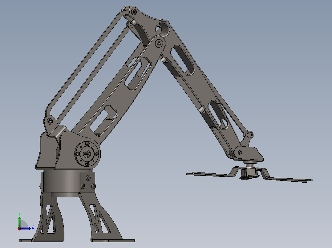 码垛机械臂 3D模型左视图