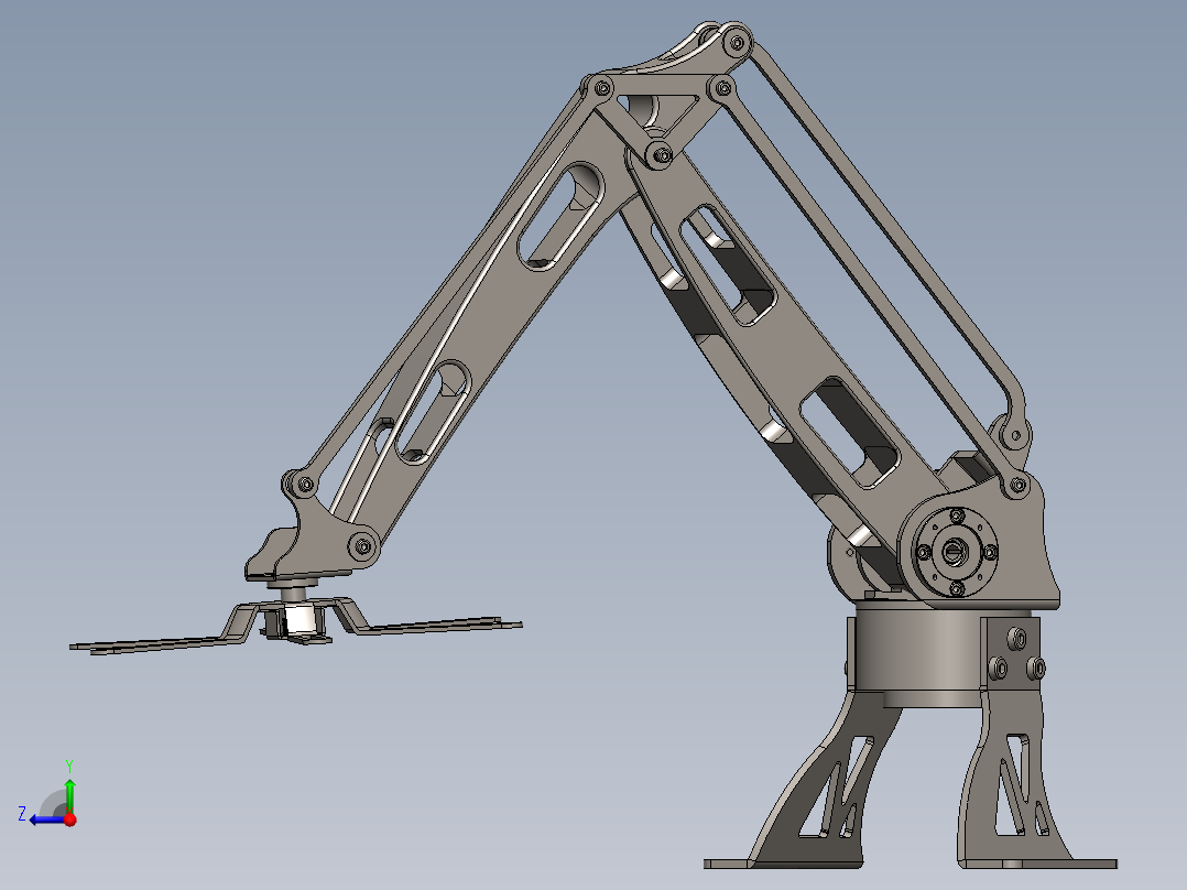 码垛机械臂 3D模型右视图