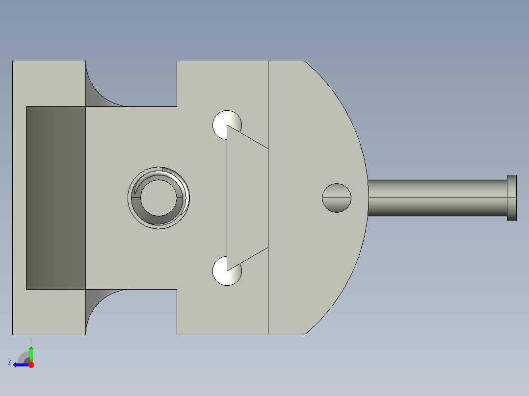 小台虎钳3D模型右视图