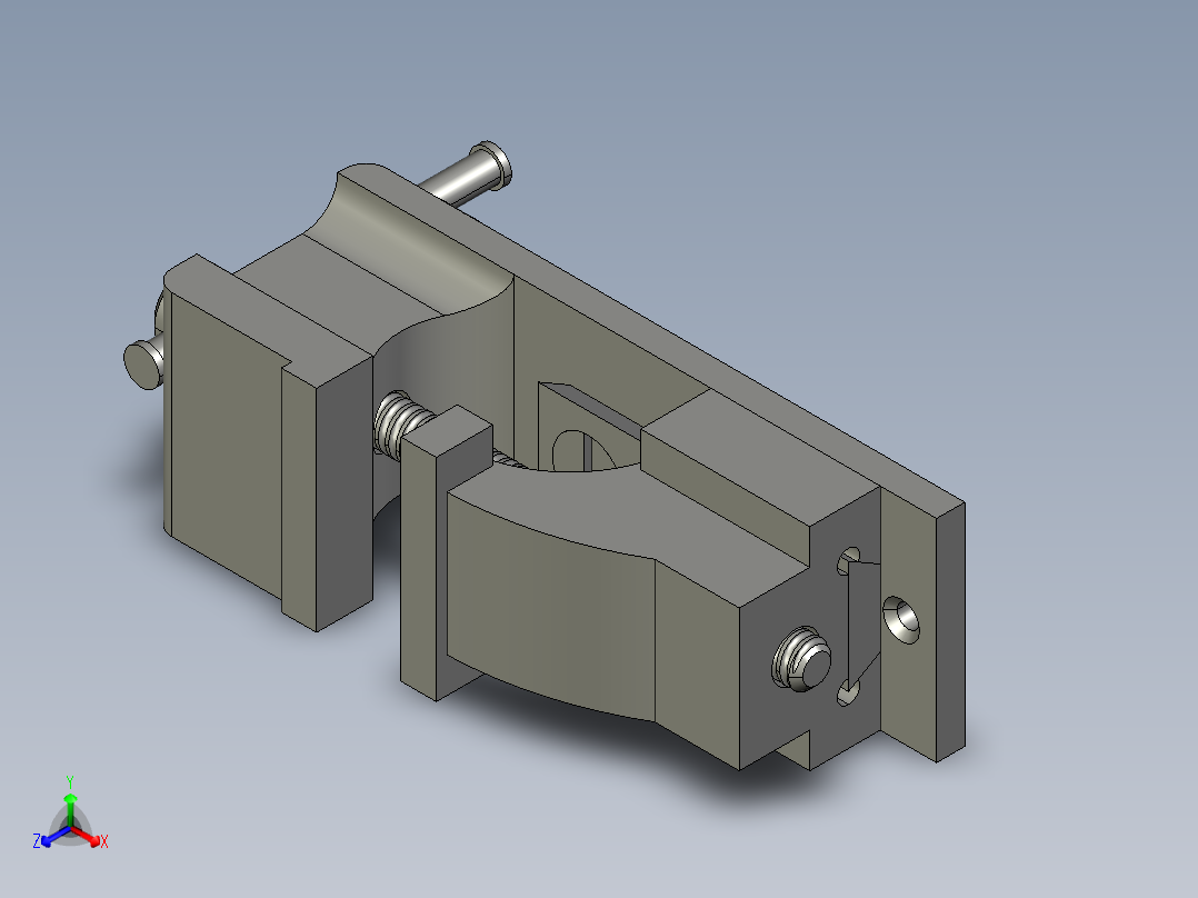 小台虎钳3D模型正等轴测图