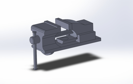 小台虎钳3D模型缩略图