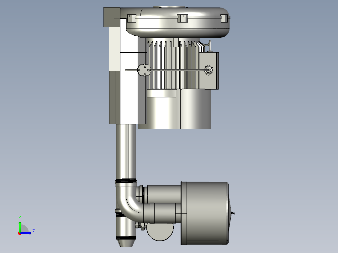 大容量鼓风机左视图