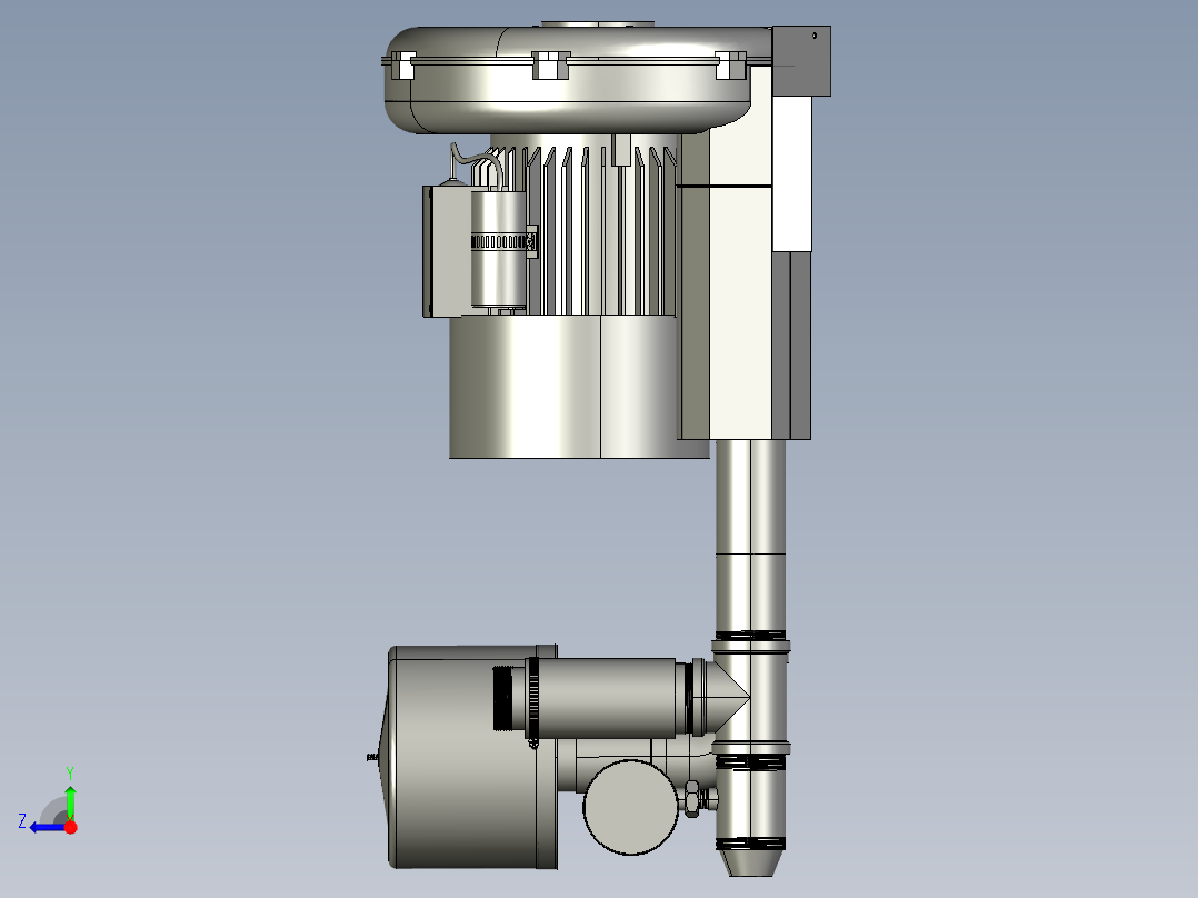 大容量鼓风机右视图