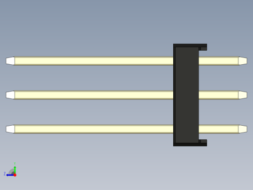 彩色公头100mil（2.54mm）系列-DS1021_black_3x24p_100mil_Type5_rev1.0右视缩略图