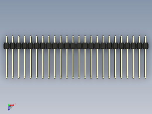 彩色公头100mil（2.54mm）系列-DS1021_black_3x24p_100mil_Type5_rev1.0俯视缩略图