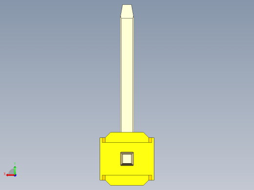 彩色公排针 100mil 2.54mm 系列-DS1022_yellow_01p_100mil_TypeU_rev1.0后视缩略图
