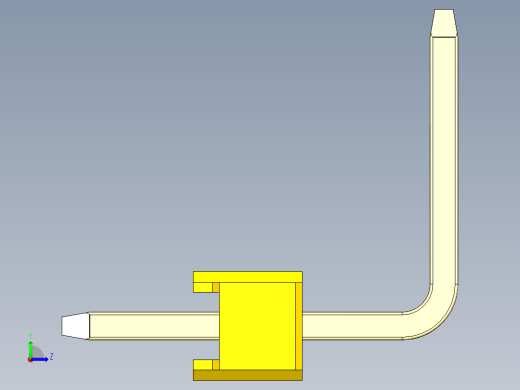 彩色公排针 100mil 2.54mm 系列-DS1022_yellow_01p_100mil_TypeU_rev1.0左视缩略图