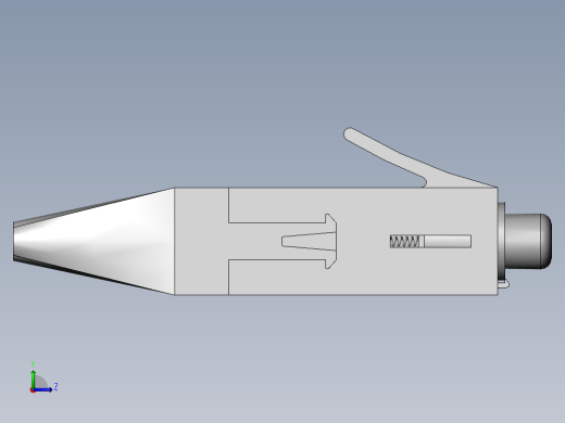 光纤连接器左视缩略图