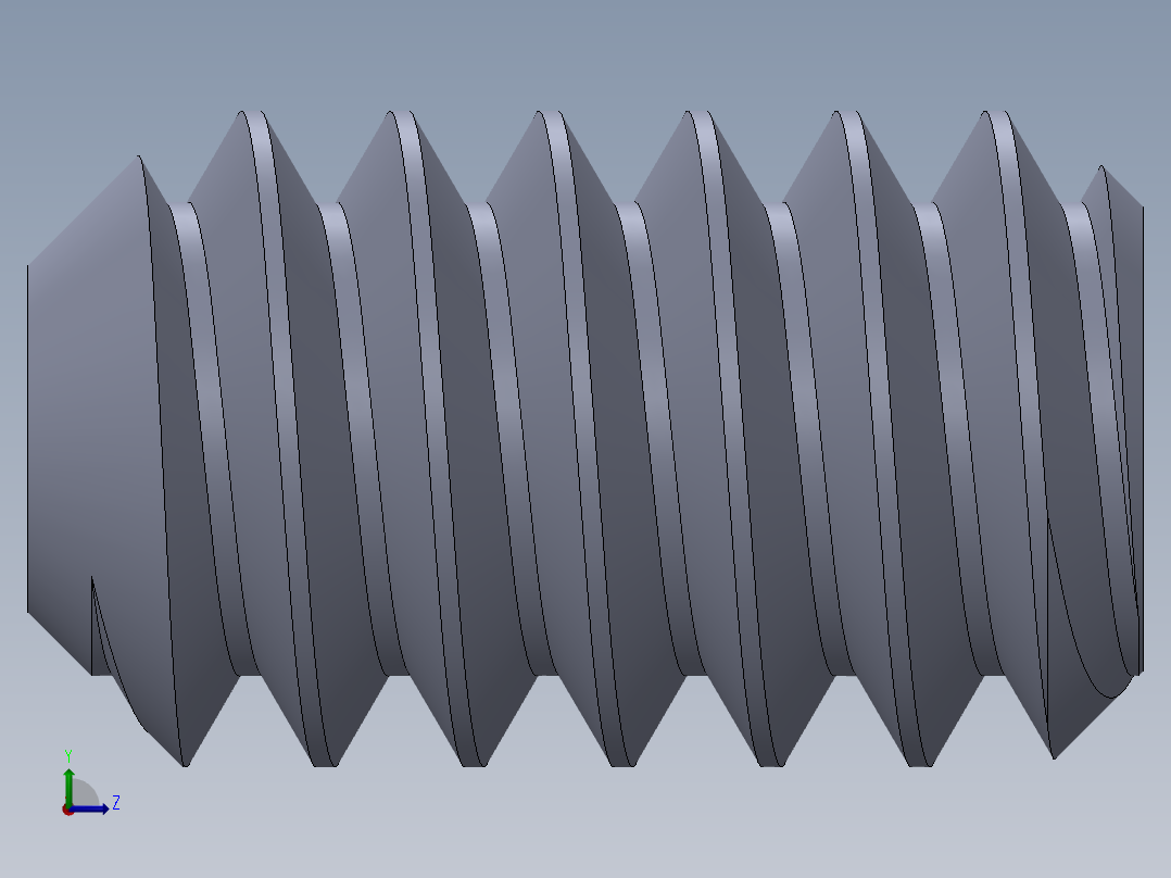 UNC 平头紧定螺钉-UNC SET SCREW 4-40 x 0.187.SLDPRT左视图