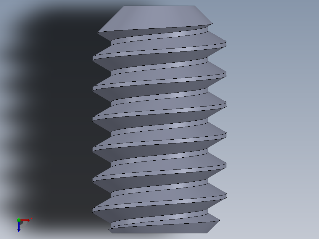 UNC 平头紧定螺钉-UNC SET SCREW 4-40 x 0.187.SLDPRT俯视图