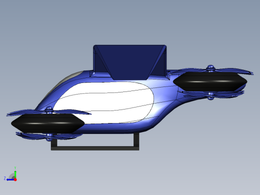 客运载人无人机设计右视缩略图