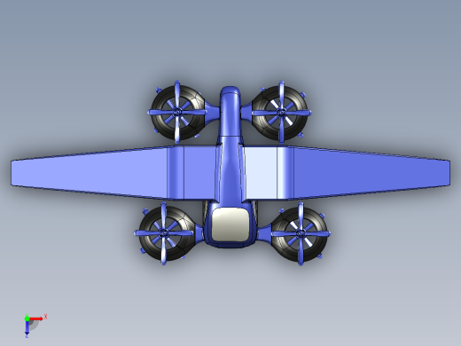 客运载人无人机设计俯视缩略图