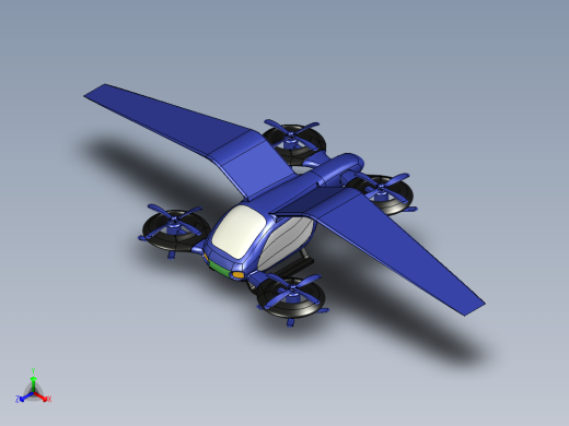 客运载人无人机设计正等轴测缩略图