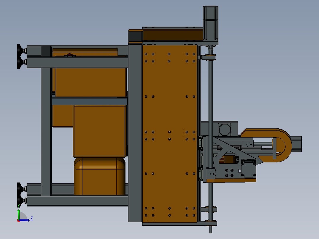 经典数控铣床（多轴联动）左视图