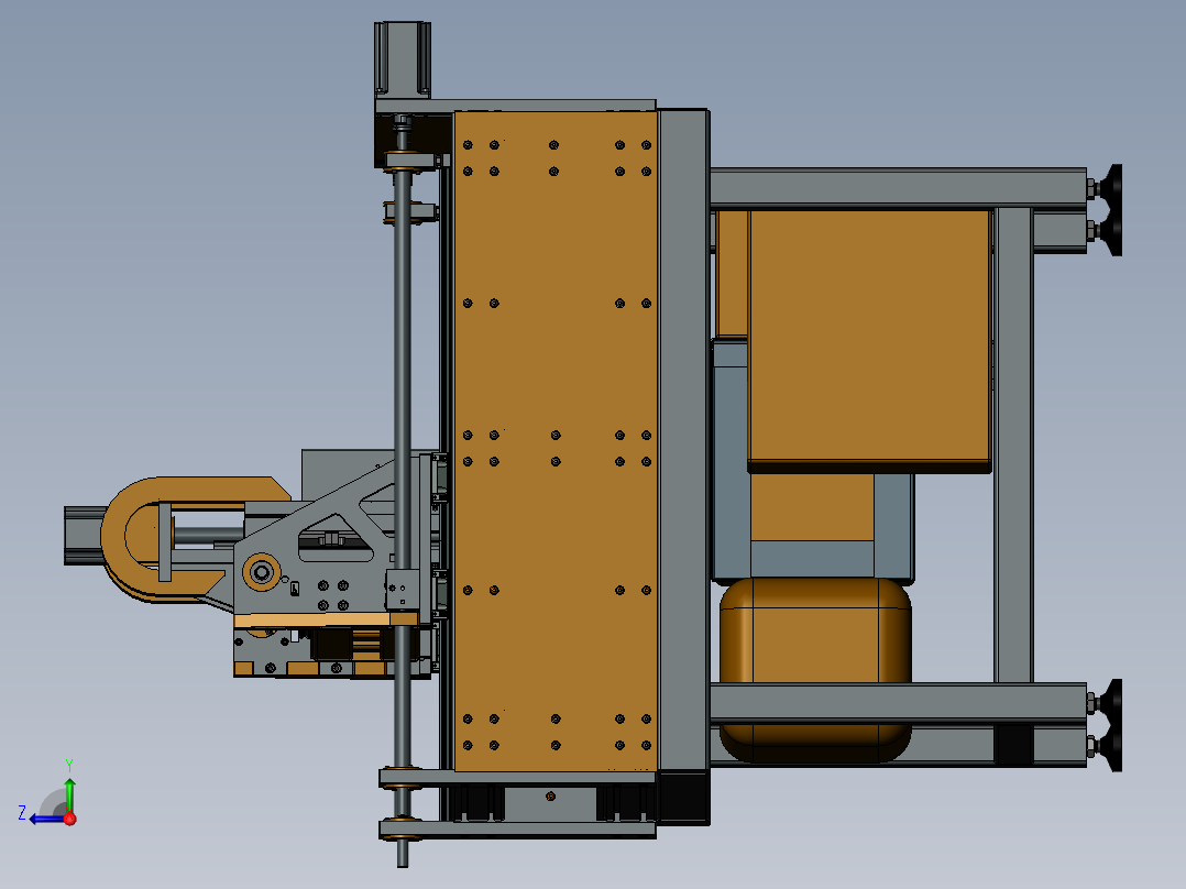 经典数控铣床（多轴联动）右视图