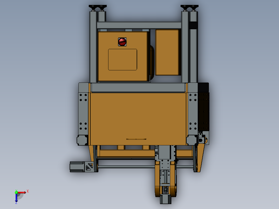 经典数控铣床（多轴联动）俯视图