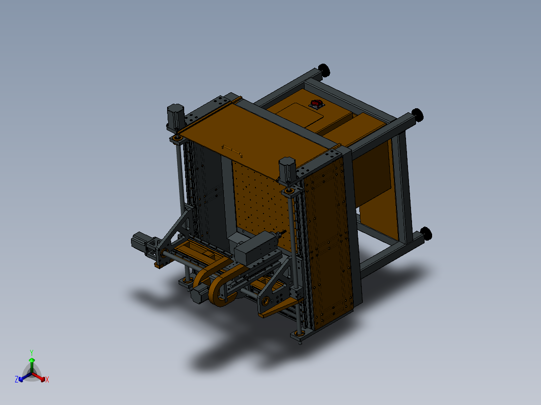 经典数控铣床（多轴联动）正等轴测图