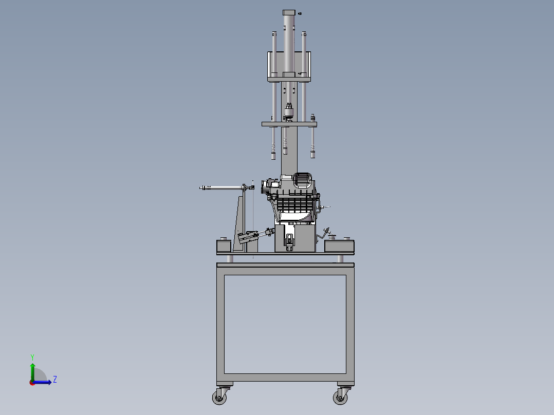 汽车空气滤清器装配检测机设备左视图