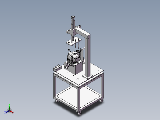 汽车空气滤清器装配检测机设备正等轴测缩略图