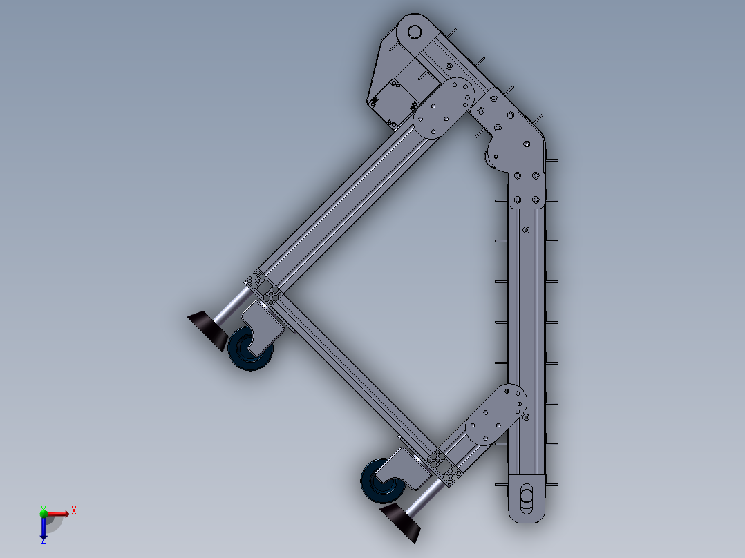 皮带机简单设备俯视图