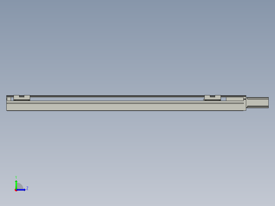 直线模组LHA6-S700-M-100W(16丝杆)设计图纸左视图