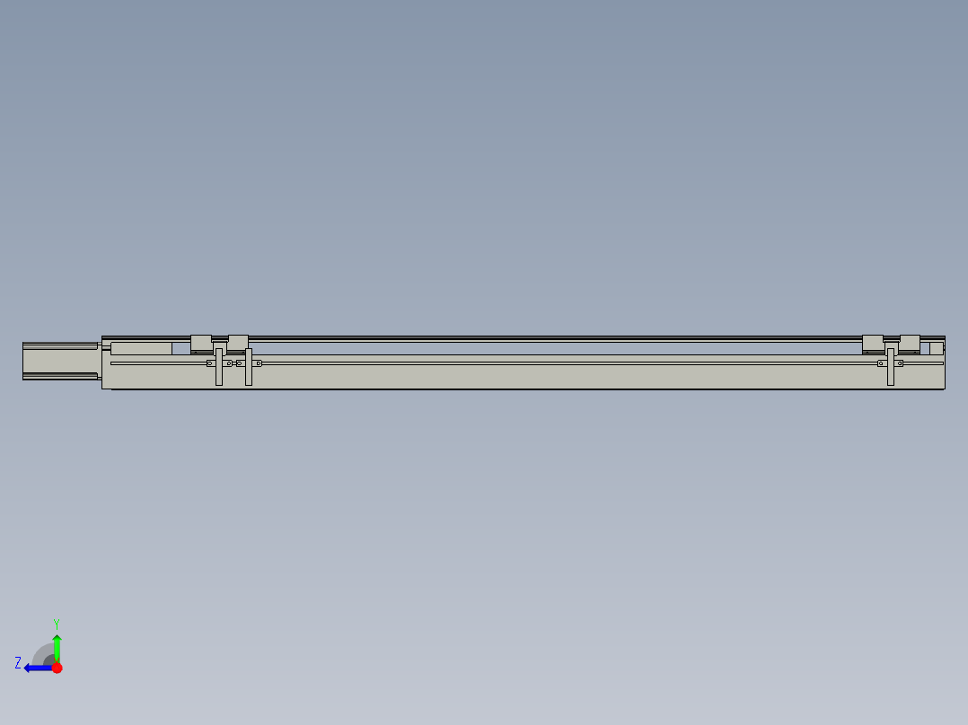 直线模组LHA6-S700-M-100W(16丝杆)设计图纸右视图