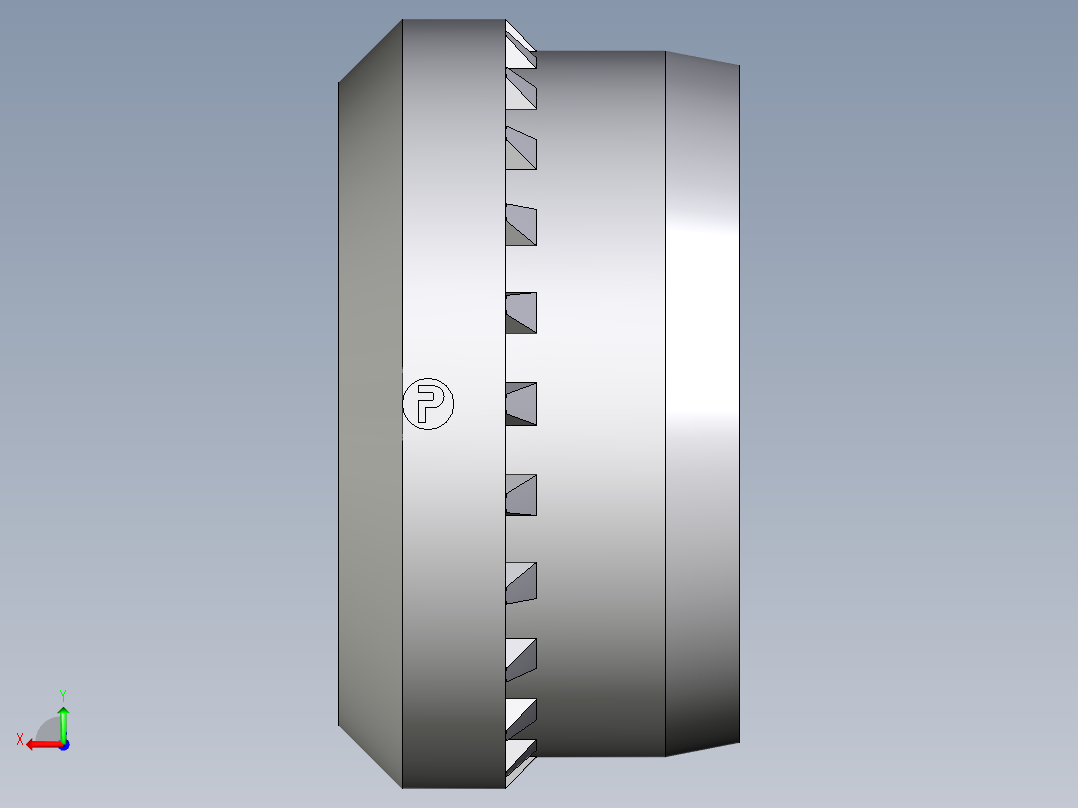 卡套式工业通用硬管接头Progressive_stop_ring_PSR20SX后视图