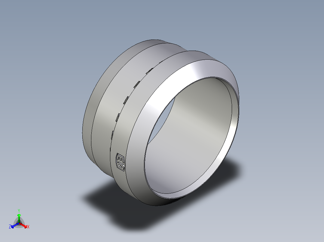 卡套式工业通用硬管接头Progressive_stop_ring_PSR20SX正等轴测图