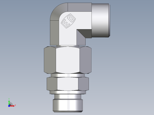 卡套式工业通用硬管接头EO_Assembled_adjustable_standpipe_elbow_EVW20SROMD71前视缩略图