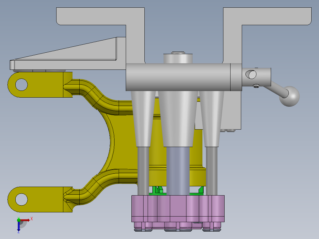 831010后钢板弹簧吊耳φ37孔夹具带三维图CAD图纸工序卡说明书俯视图