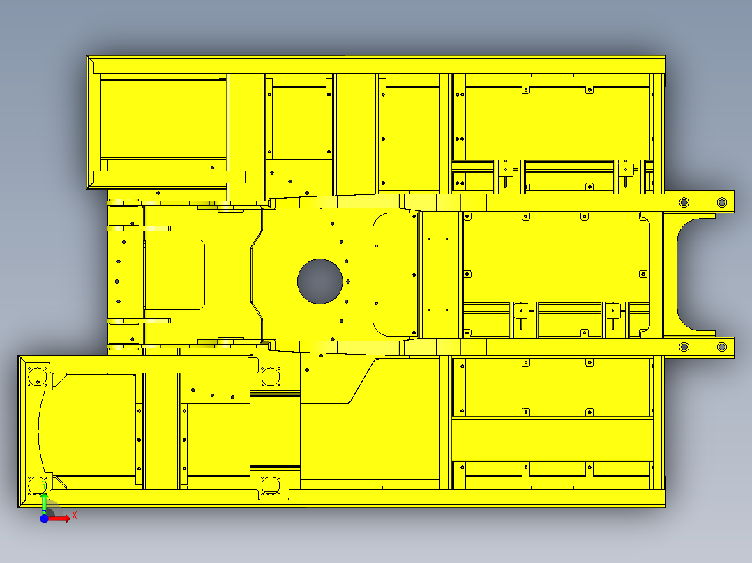 30吨级挖掘机上车架总成919423==100前视图