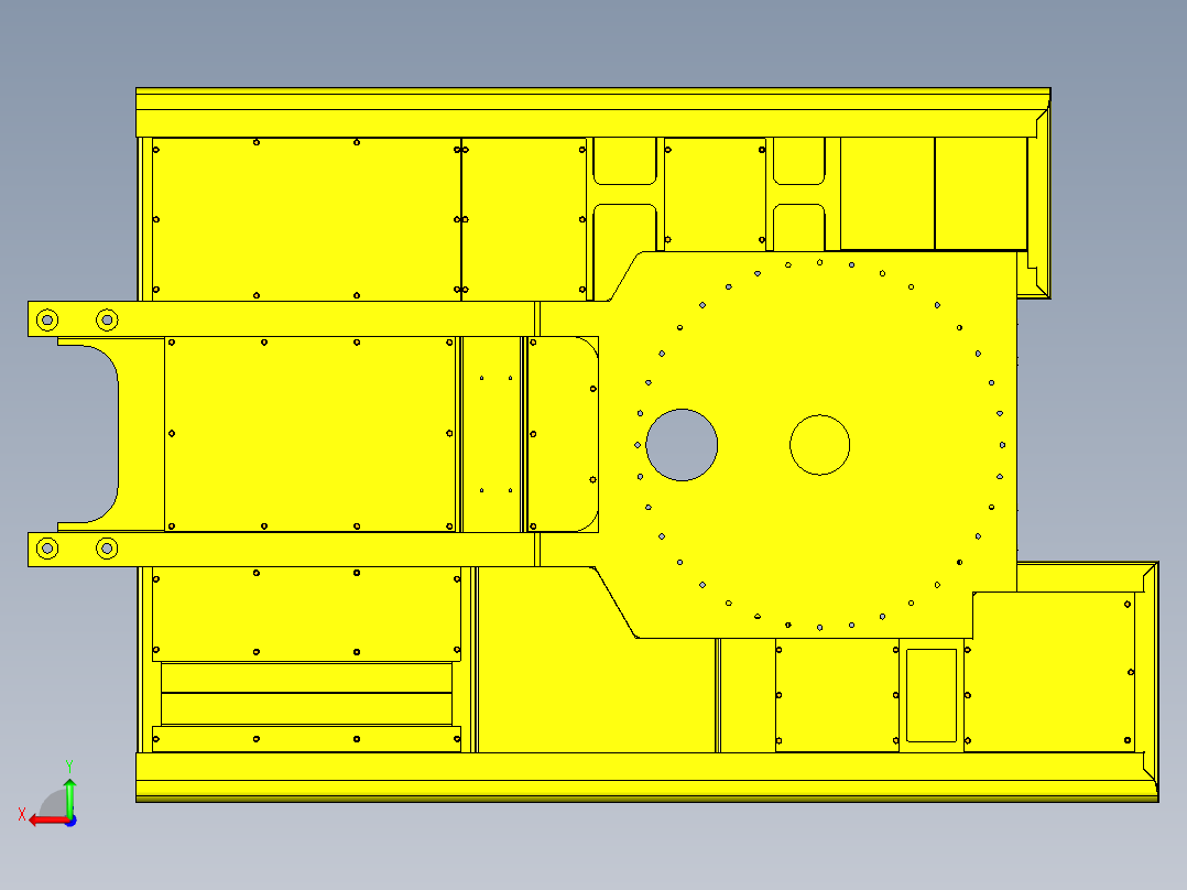 30吨级挖掘机上车架总成919423==100后视图