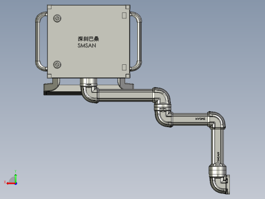 悬臂控制操控箱键盘支架-I3-垂直墙座-转角-中间连接器-90度箱体连接器-200-200-300后视缩略图