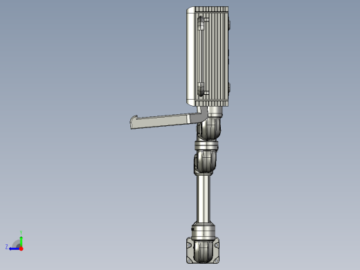 悬臂控制操控箱键盘支架-I3-垂直墙座-转角-中间连接器-90度箱体连接器-200-200-300右视缩略图