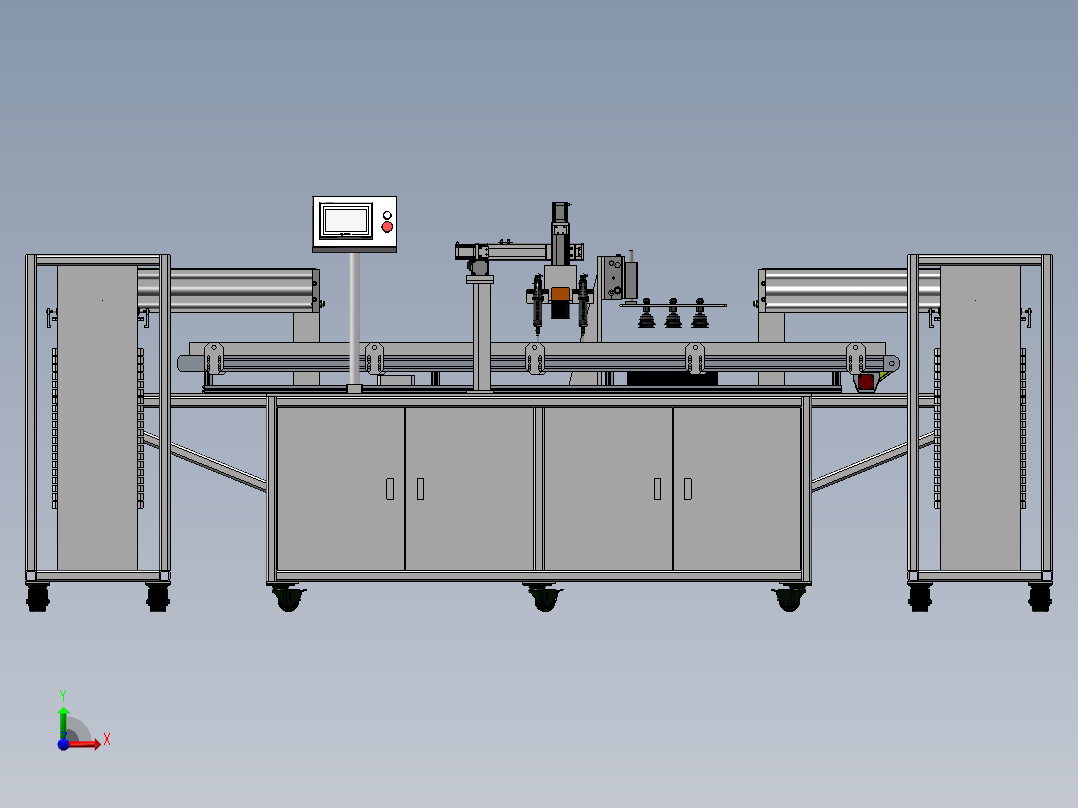 自动上下料点胶机前视图