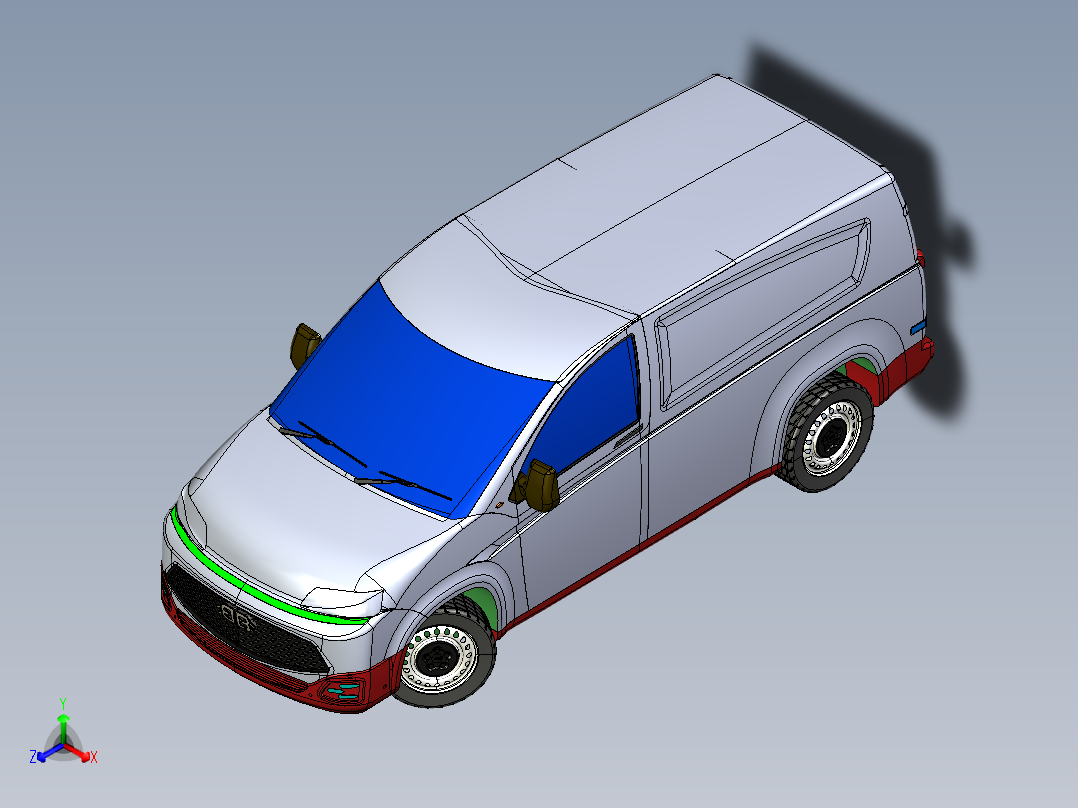 商务车正等轴测图