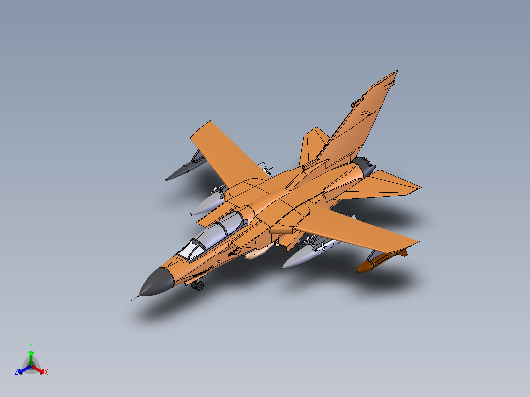 战机tornado_gr4正等轴测图