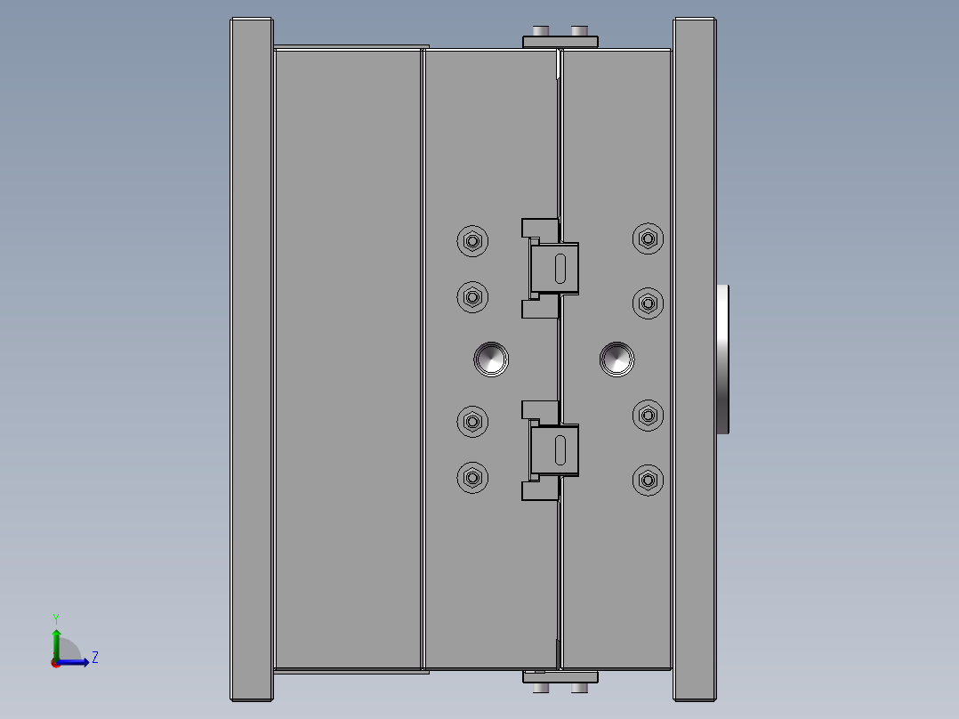 油缸抽芯，4面滑块左视图
