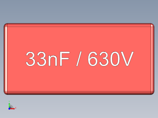 薄膜电容器，长10.5 x W5 x高11毫米，间距7.5毫米前视缩略图