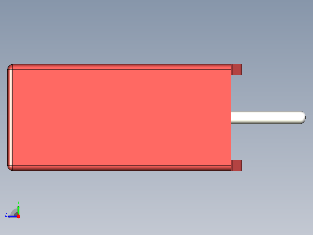 薄膜电容器，长10.5 x W5 x高11毫米，间距7.5毫米右视图