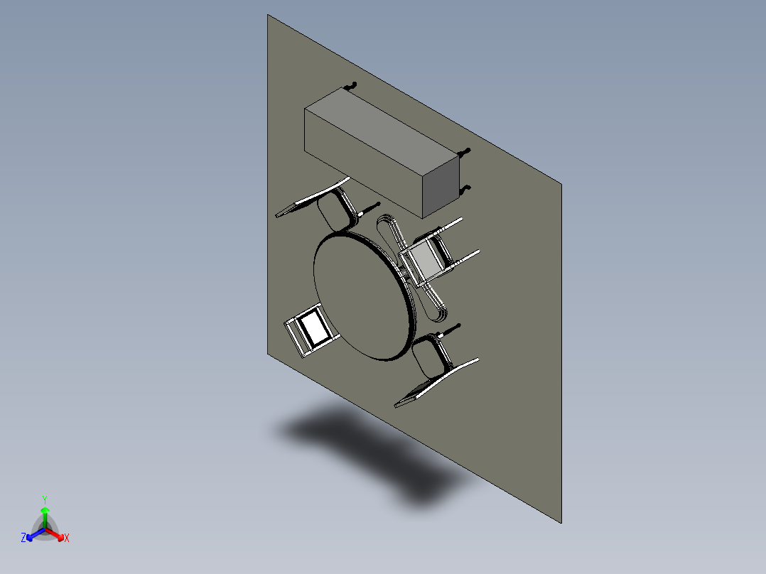 dining-room-set-mike-geesser-餐厅套装正等轴测图