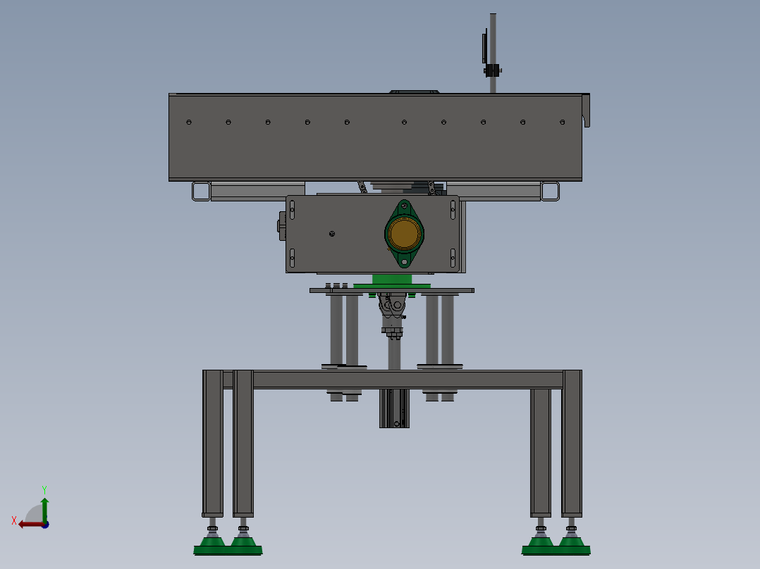 顶升旋转滚筒线后视图
