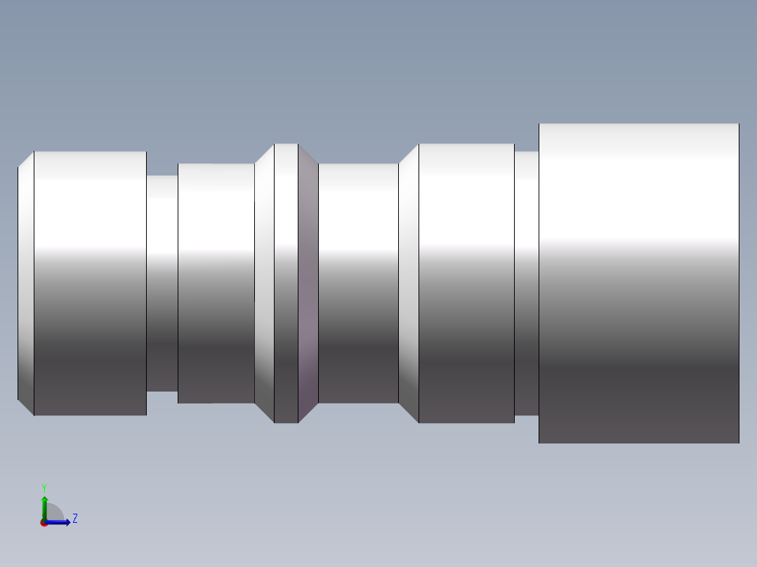 轴2加工工艺分析左视图