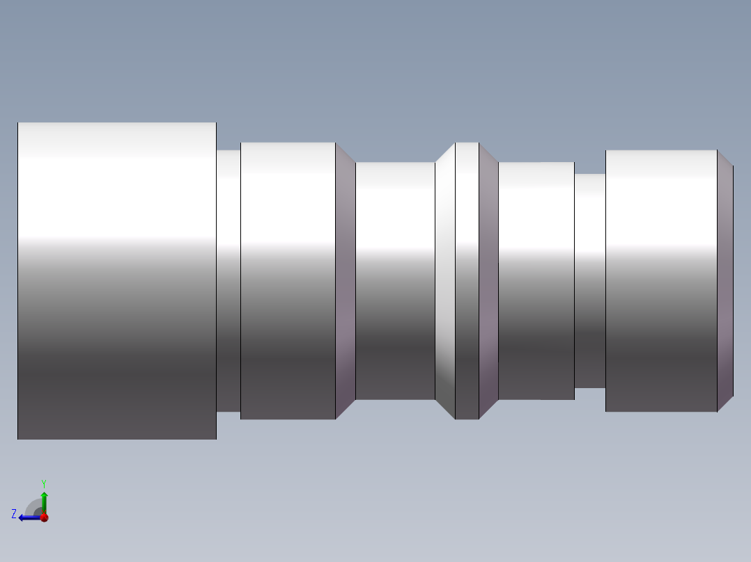 轴2加工工艺分析右视图